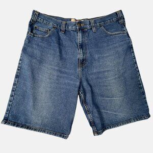 Vintage 90's Big Mac Workwear Jean Shorts Denim Pockets Blue Mens 38 Casual